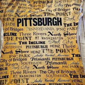 Sweet Gisele Pittsburgh PA Graphic Rhinestone T-Shirt Women’s Size Medium Yellow